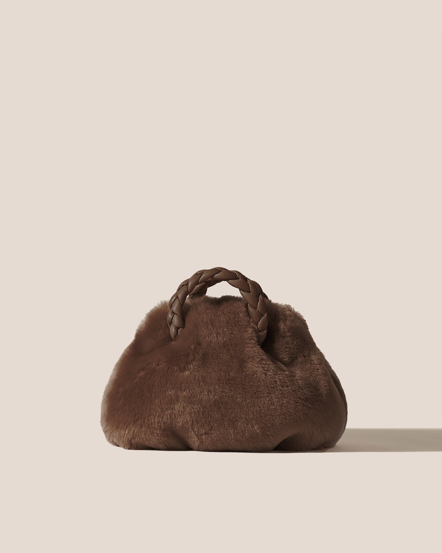 BOMBON SHEARLING - Plaited-handle Leather Handbag
