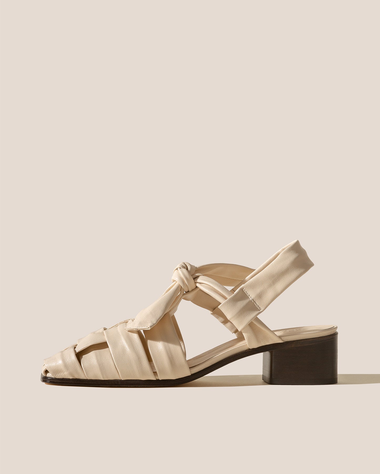 BENA HEELED - Interwoven Knotted T-bar Heeled Sandal