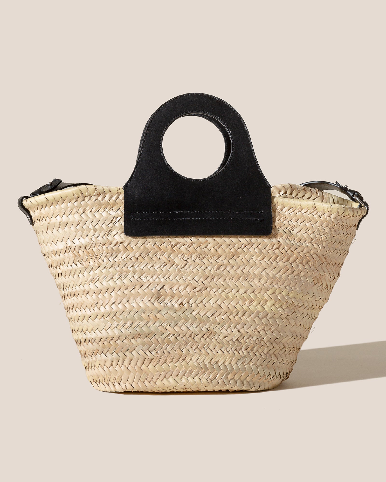 トートバッグ Hereu Leather-Trimmed Straw Tote Bag CABAS - Handwoven Straw Tote Bag – Hereu Studio