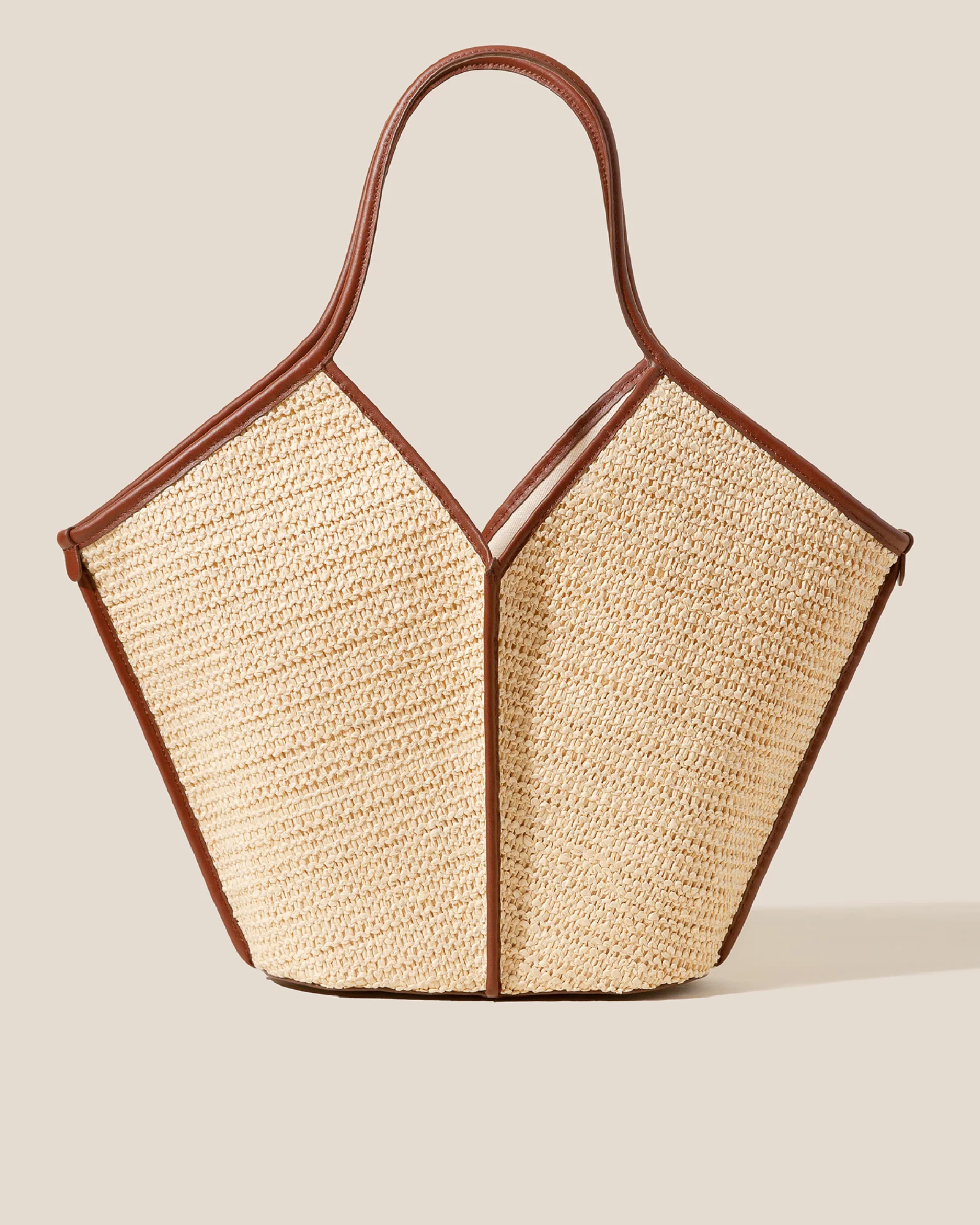 CALELLA RAFFIA - Leather-trimmed Tote Bag – Hereu Studio
