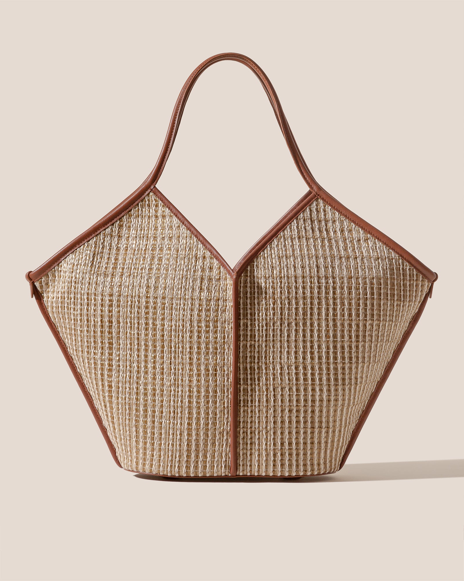 【HEREU】CALELLA STRIPED Leather-trimmed Tote Bag CALELLA STRIPED - Leather-trimmed Tote Bag – Hereu Studio