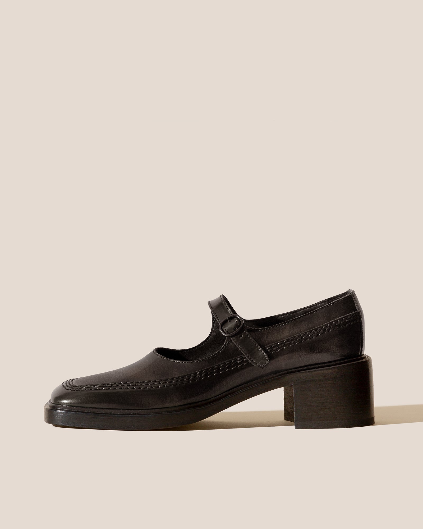 SIO HEELED - Brushed Mary Jane Loafer – Hereu Studio
