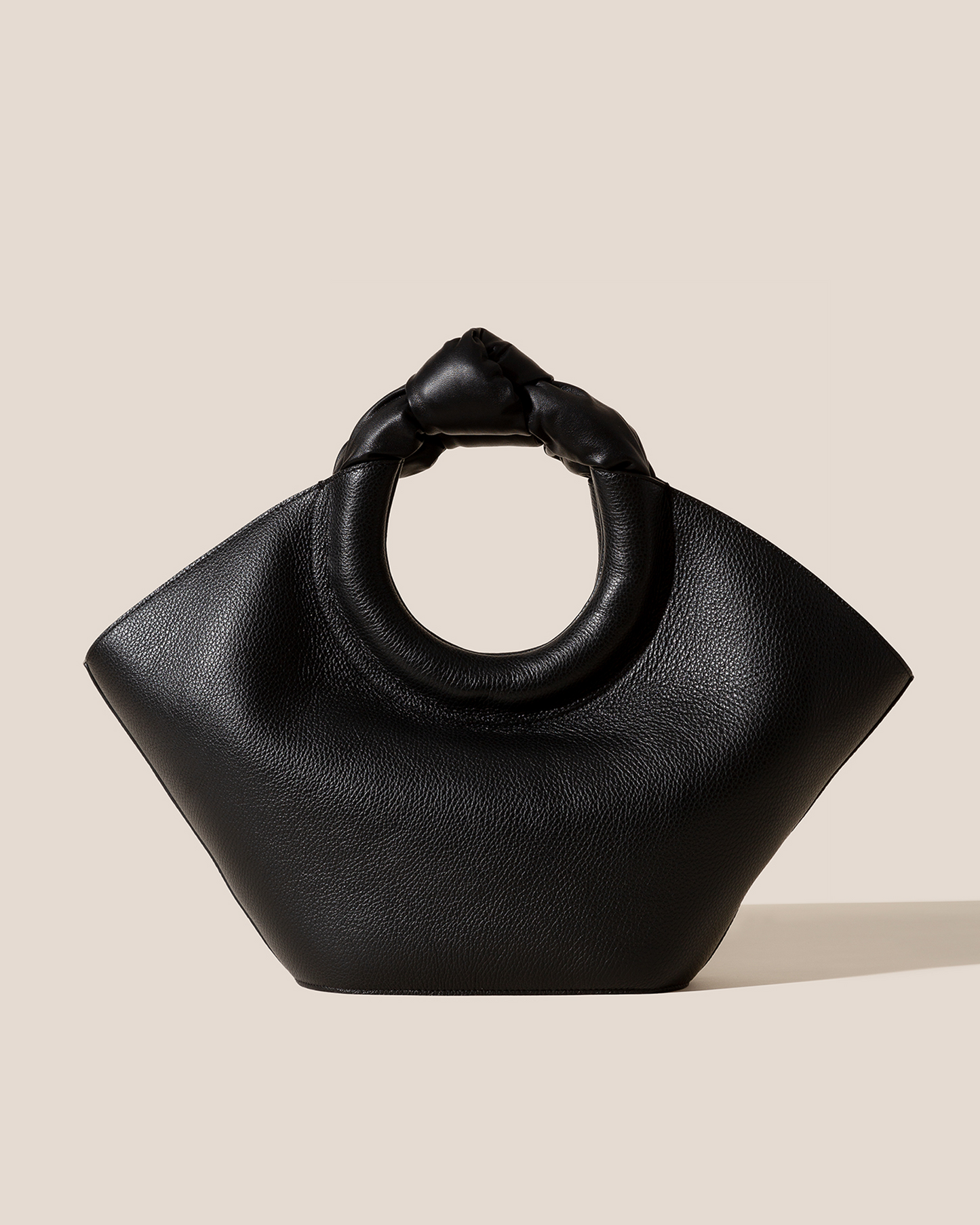 CASTELL GRAINY - Knotted-handle Leather Tote Bag