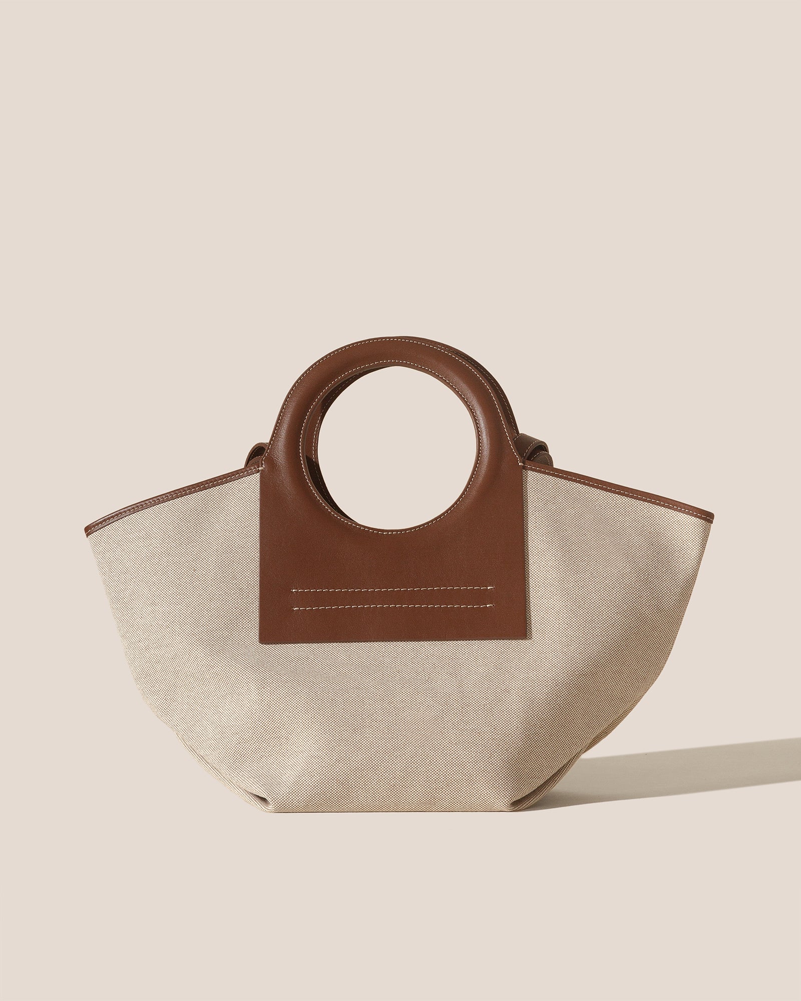 CALA S - Leather-trimmed Canvas Tote Bag – Hereu Studio