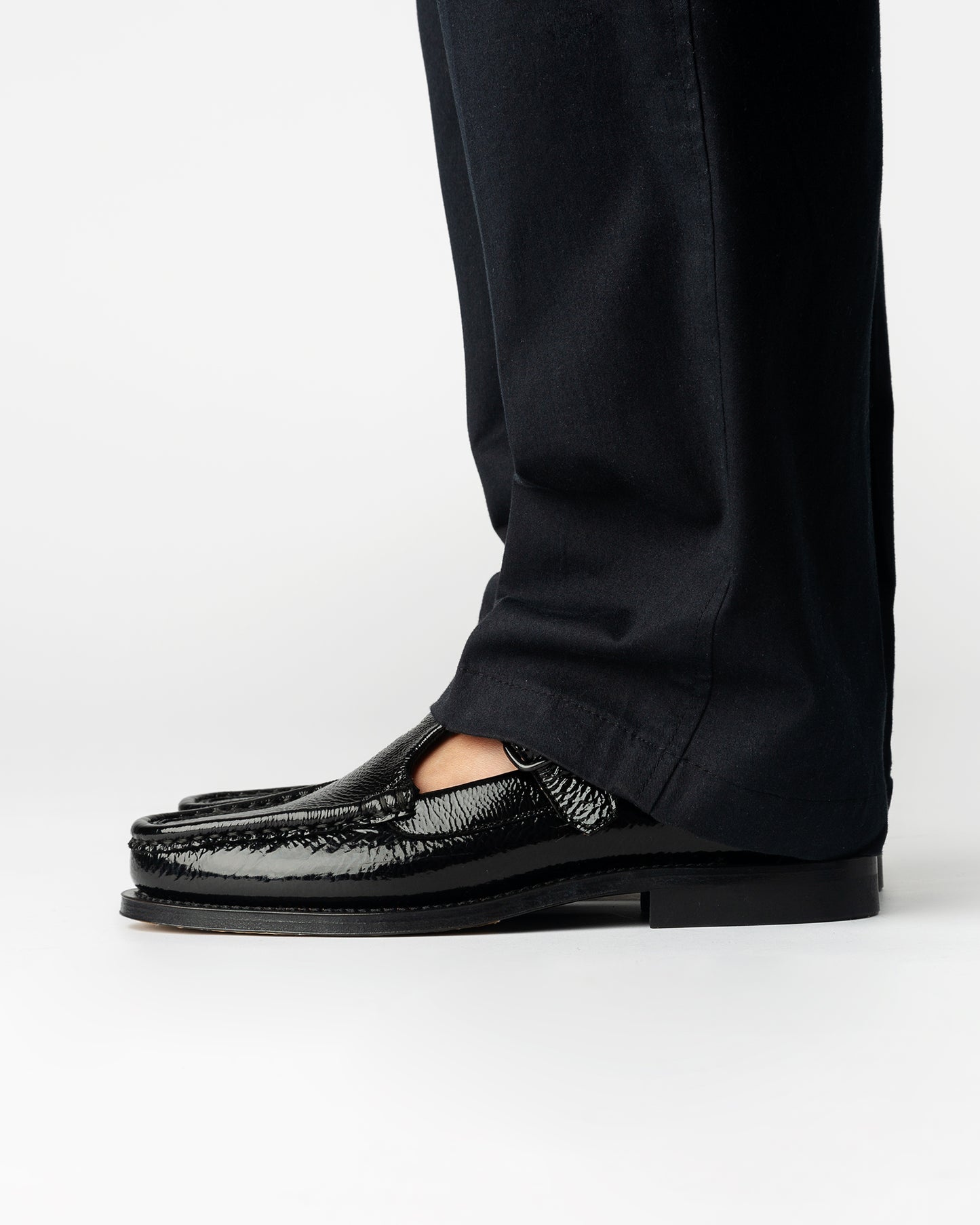 ALBER CRINKLED GLOSSY - T-bar Loafer