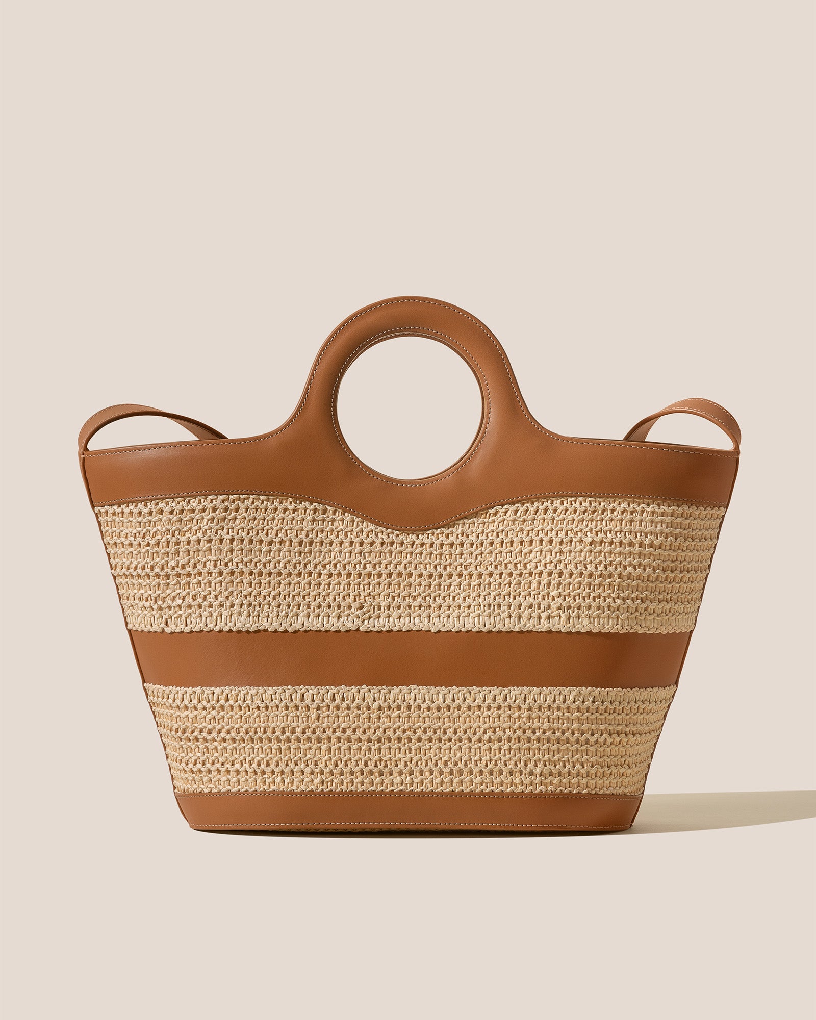 NASTA - Leather Framed Raffia Tote Bag – Hereu Studio