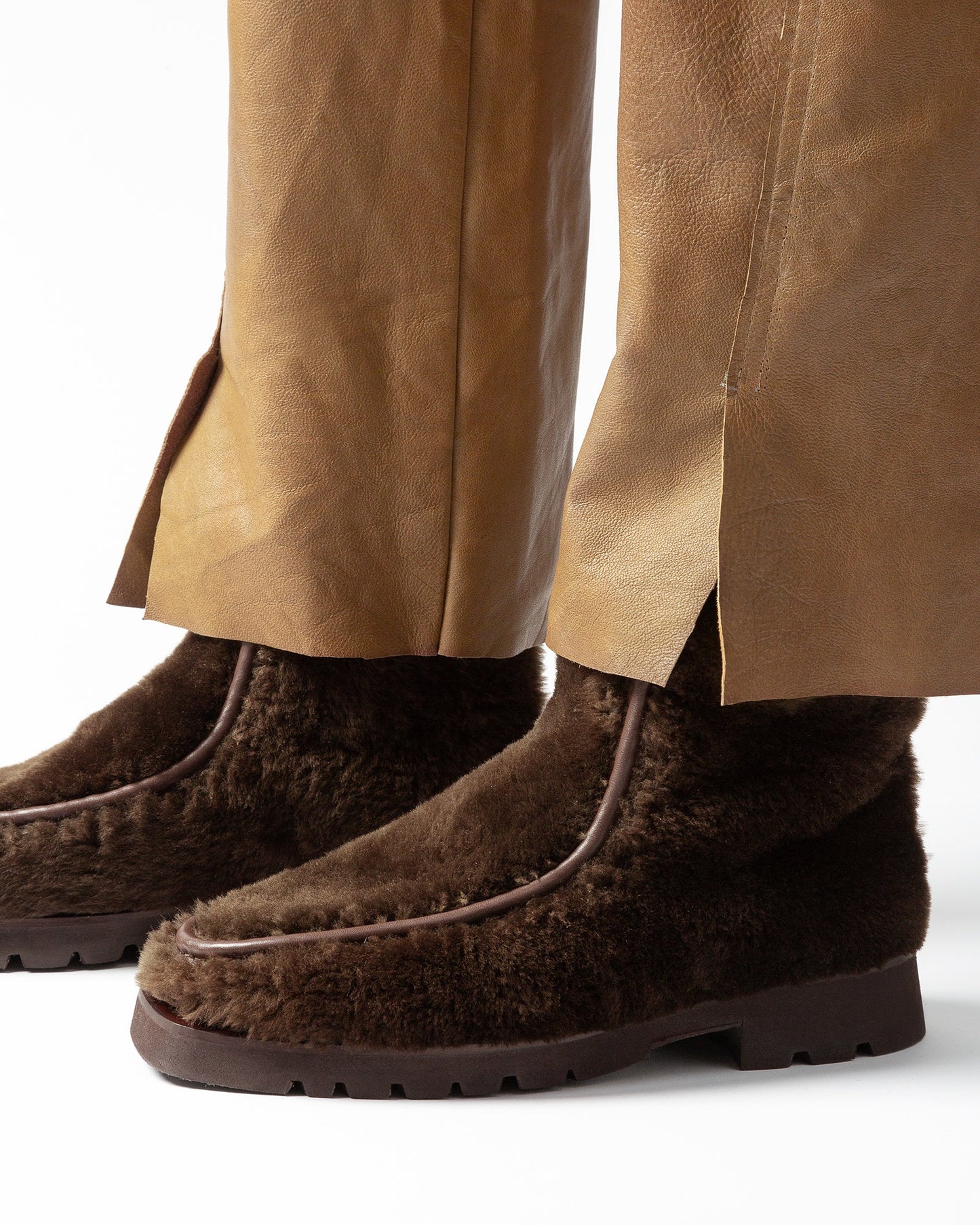 ARMENTA LOW ZIPPED - Men's Shearling Low-calf Back Zip Boot
