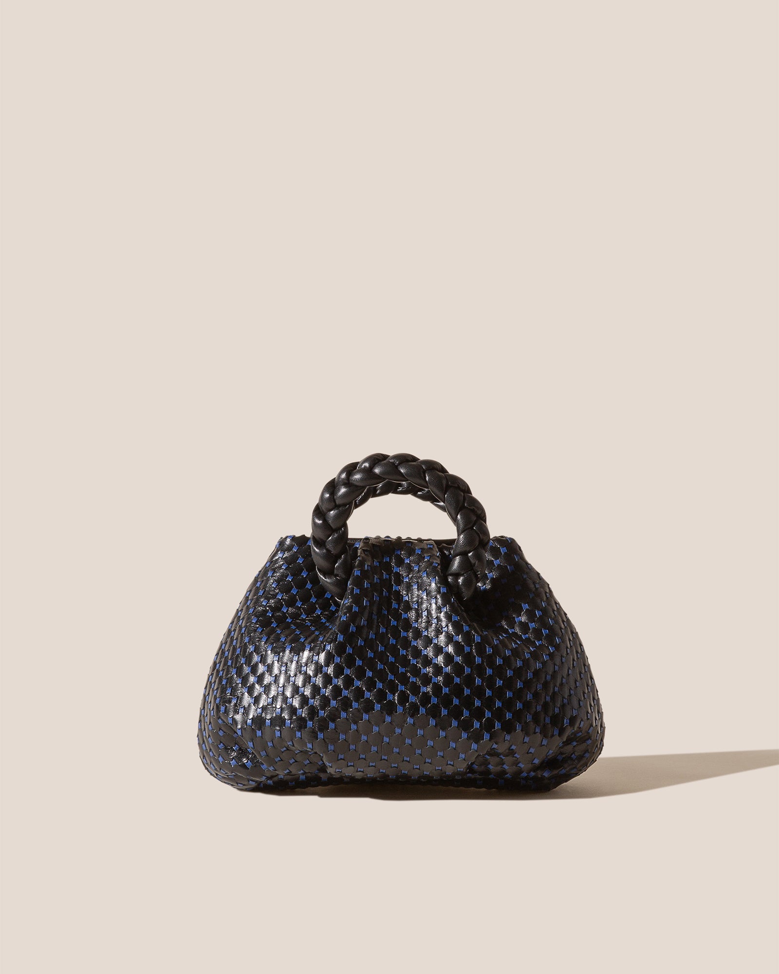 BOMBON WOVEN - Small Plaited-handle Leather Crossbody Bag – Hereu