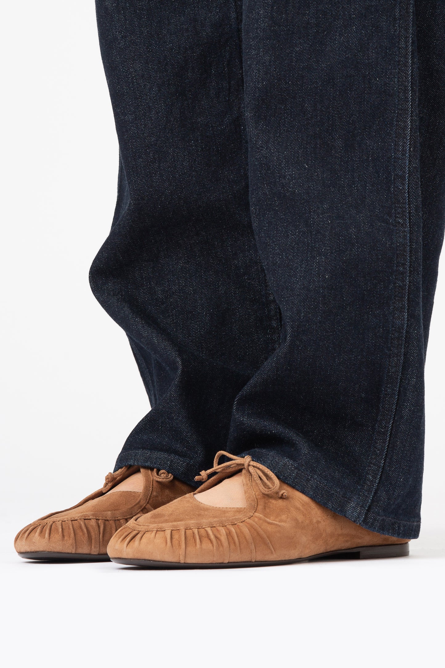 COVETA SUEDE - Pleated Lace-up Loafer