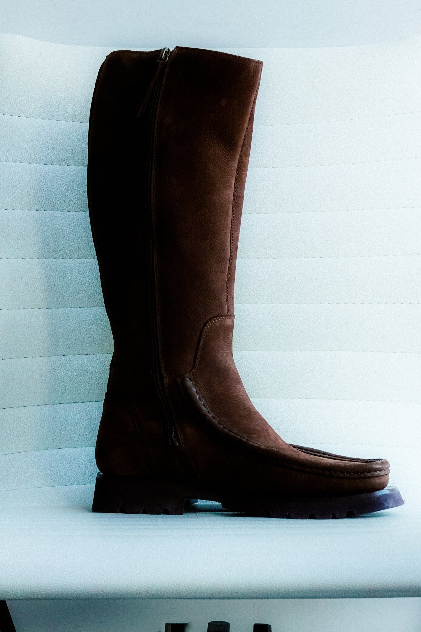 RIERA SPORT HIGH NUBUCK - Moc Toe Knee High Boot