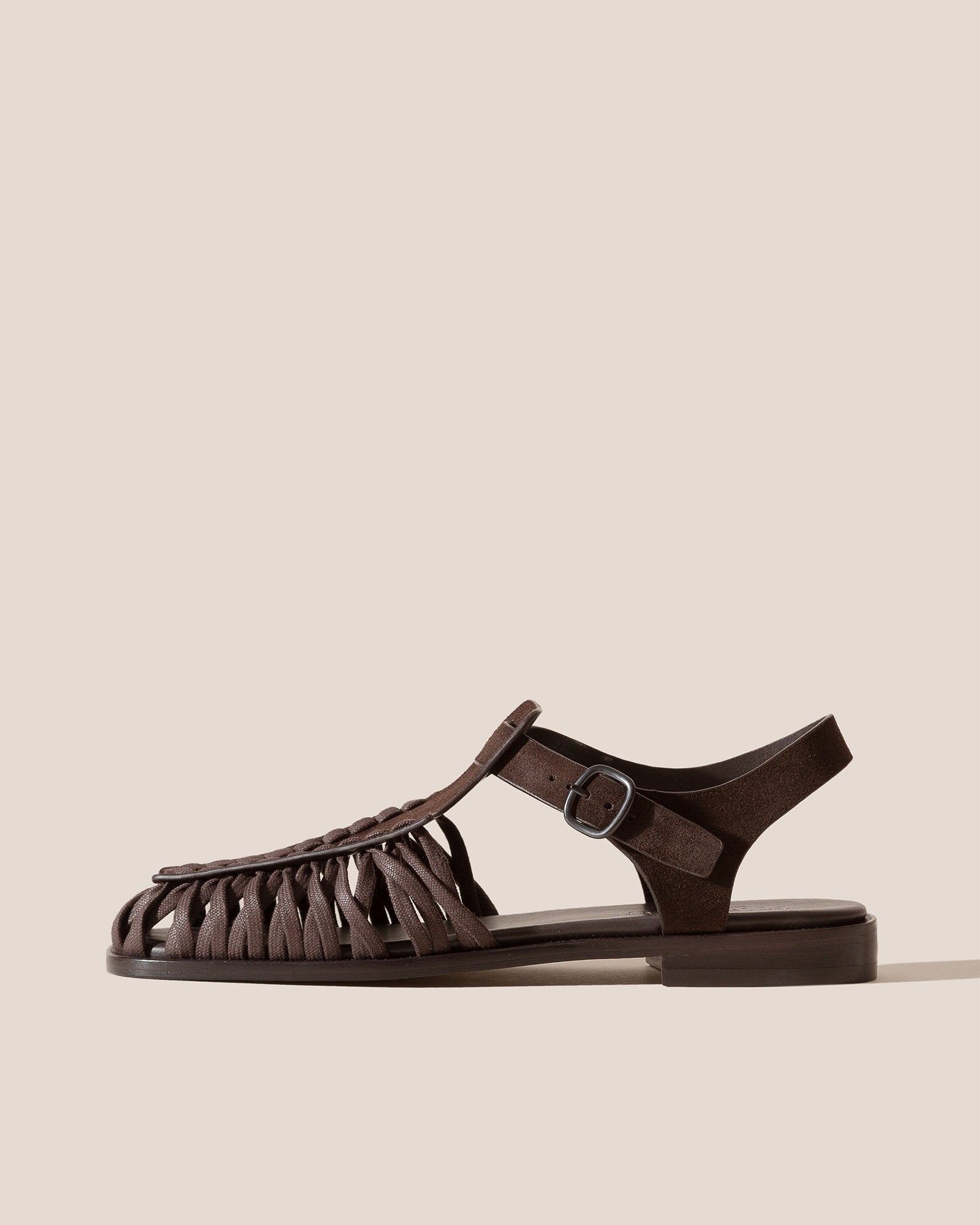 【HEREU】ALARO SUEDE Square-Toe T-bar Sandal ALARO SUEDE - Men's Square-Toe T-bar Sandal – Hereu Studio