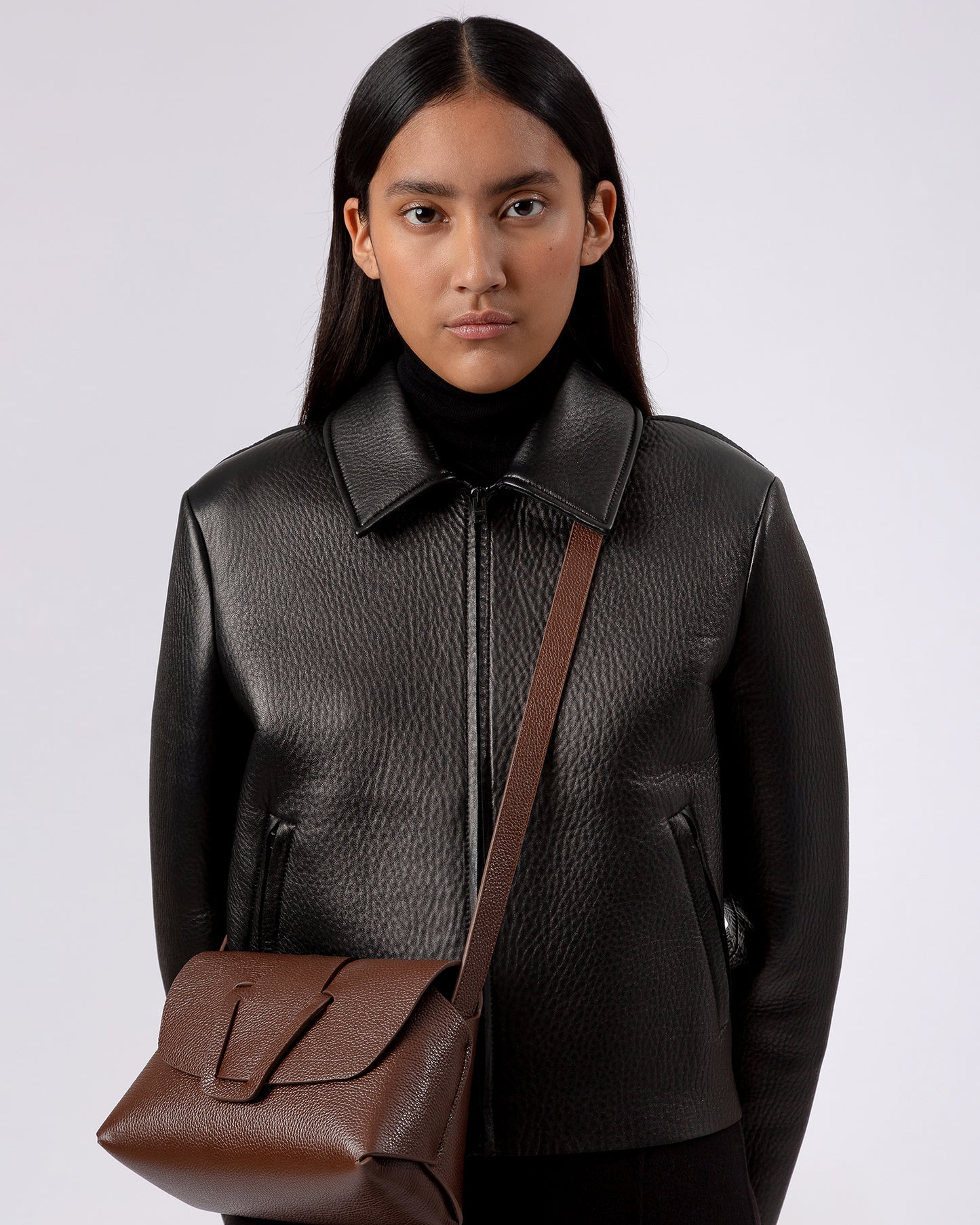 MABRA CROSSBODY GRAINY - Woven Detailed Crossbody Bag