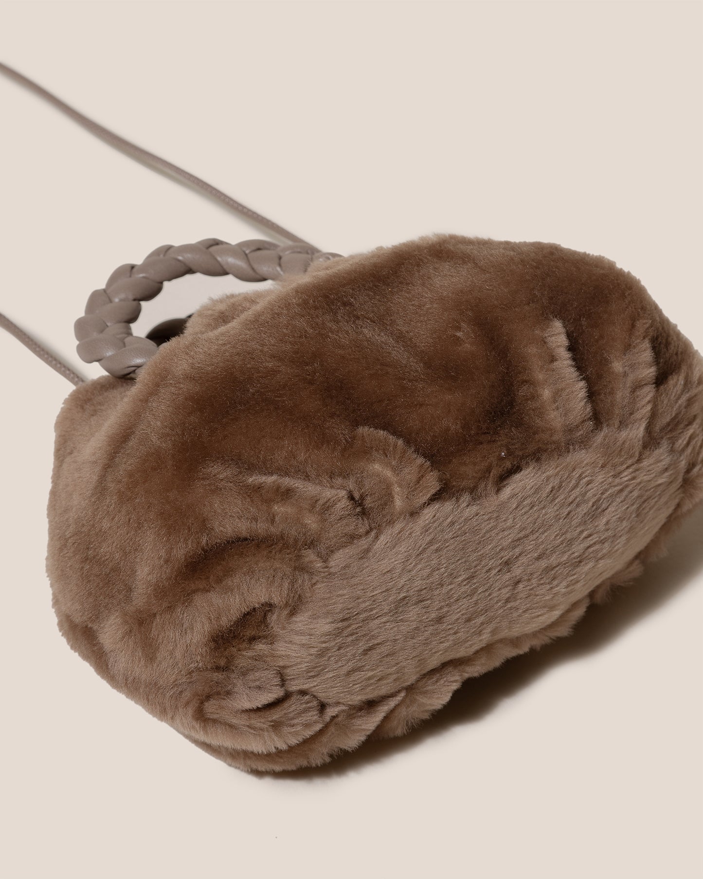 BOMBON SHEARLING - Plaited-handle Leather Handbag