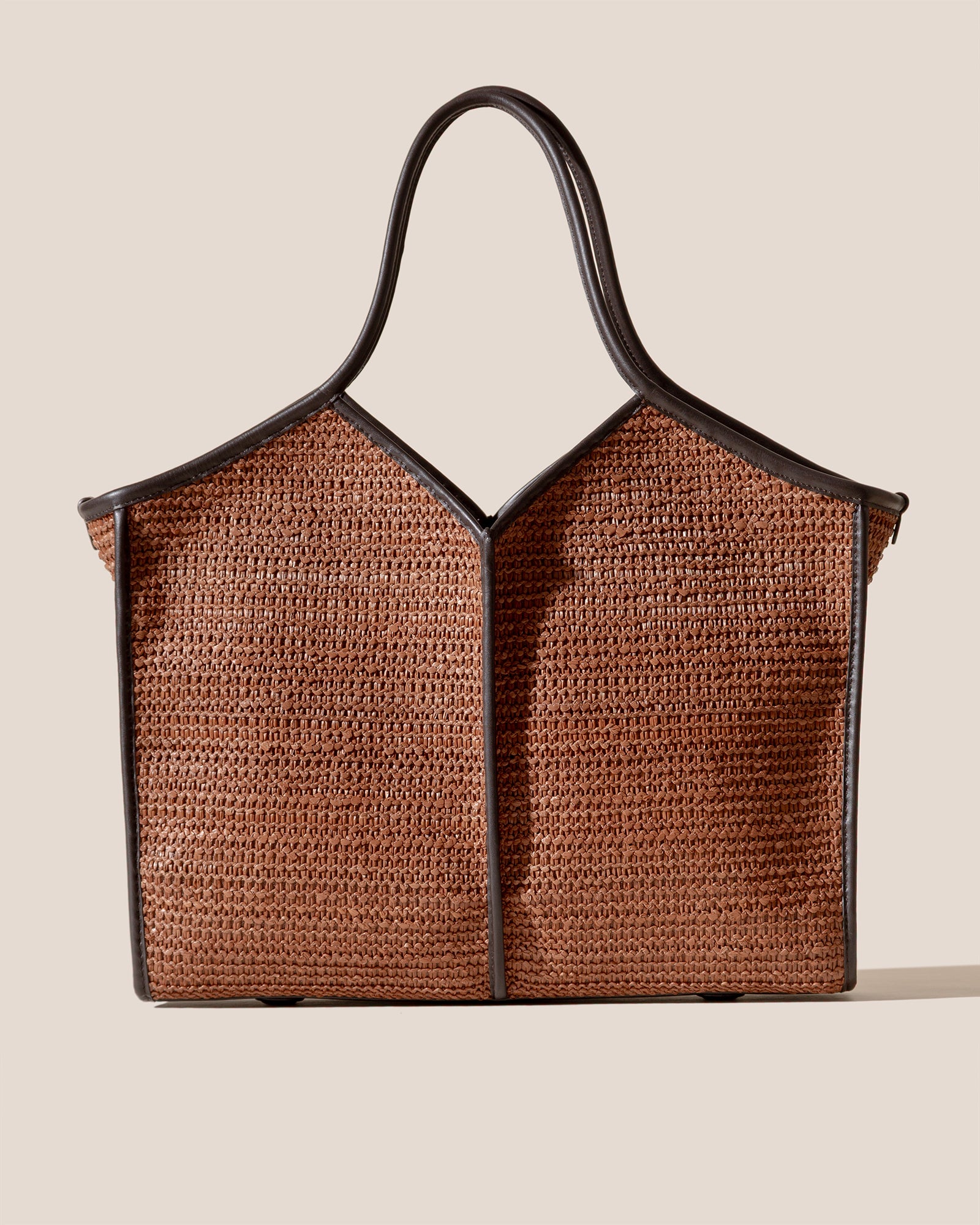 【HEREU】CALELLA SQUARED Leather-trimmed Tote Bag CALELLA SQUARED MEDIUM LEATHER - Leather-trimmed Tote Bag