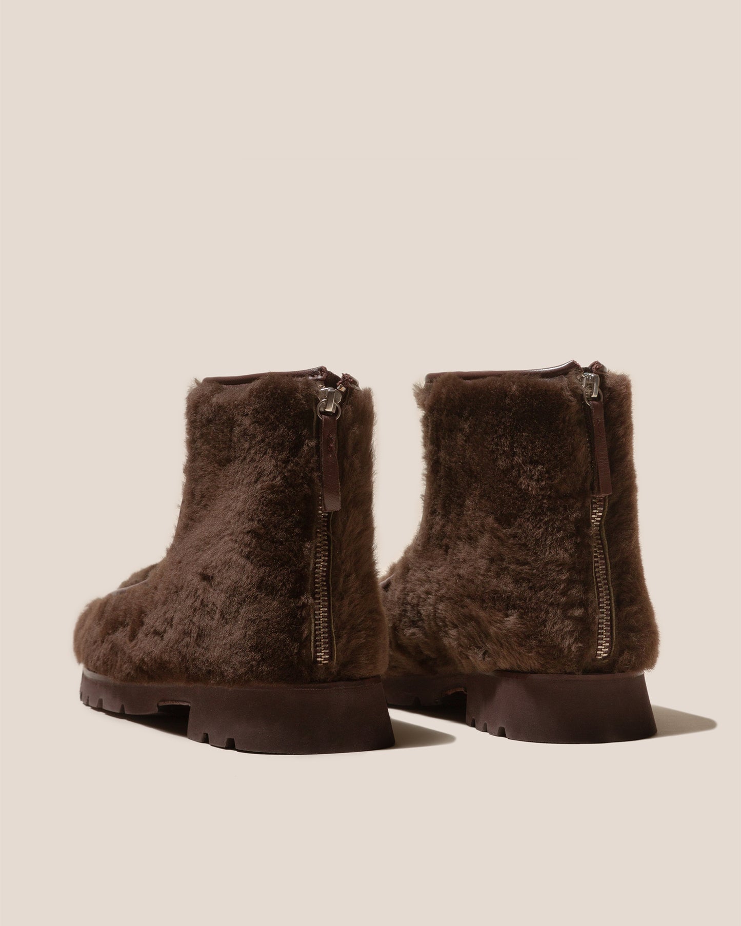 ARMENTA LOW ZIPPED - Shearling Low-calf Back Zip Boot
