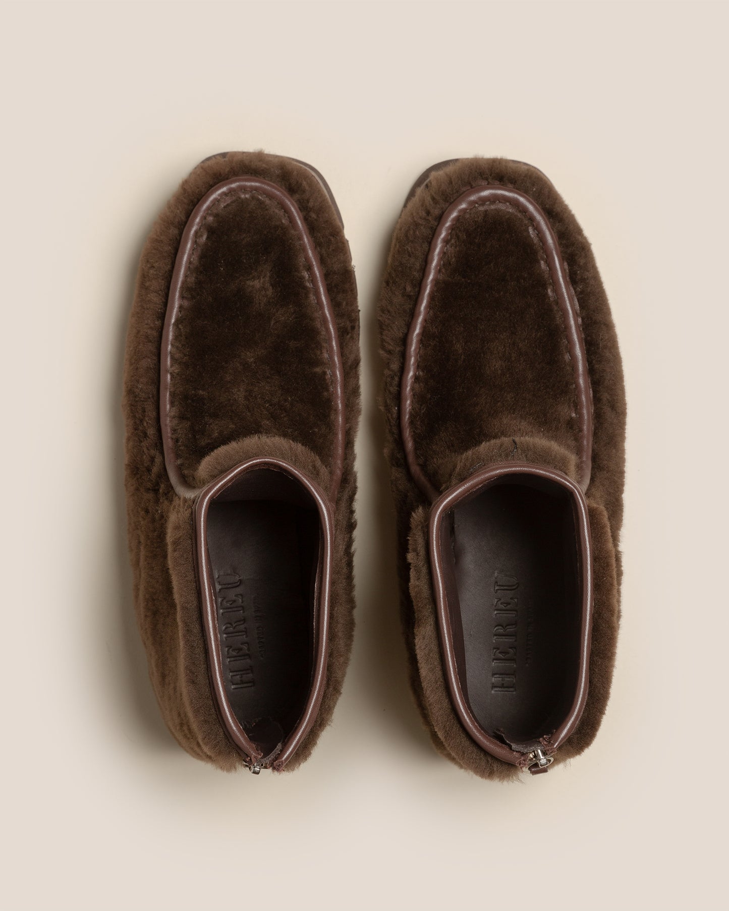 ARMENTA LOW ZIPPED - Shearling Low-calf Back Zip Boot