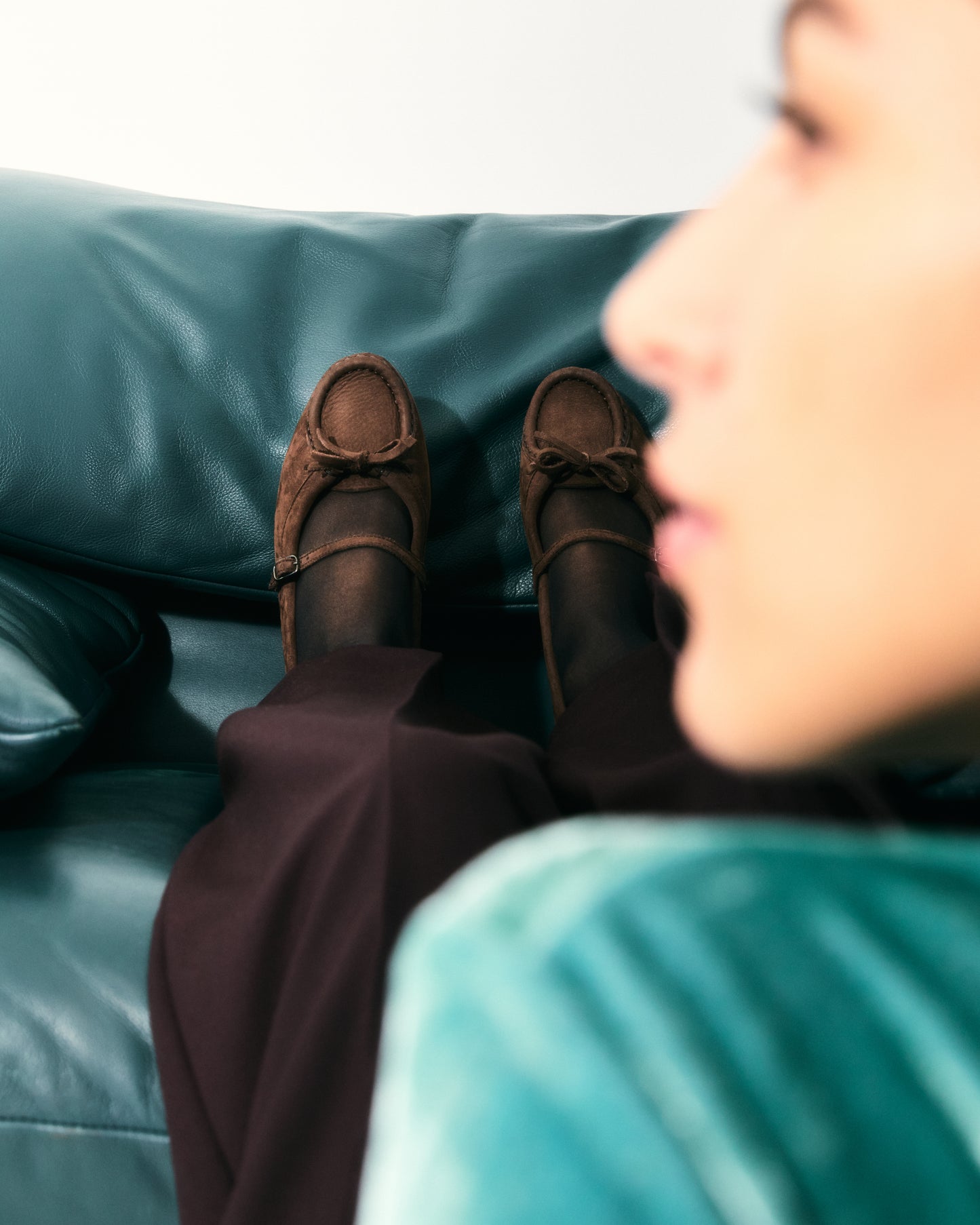 ROSES NUBUCK - Bound Moccasin Mary Jane