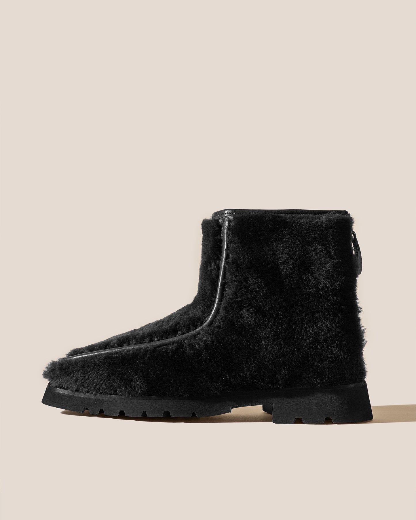 ARMENTA LOW ZIPPED - Shearling Low-calf Back Zip Boot