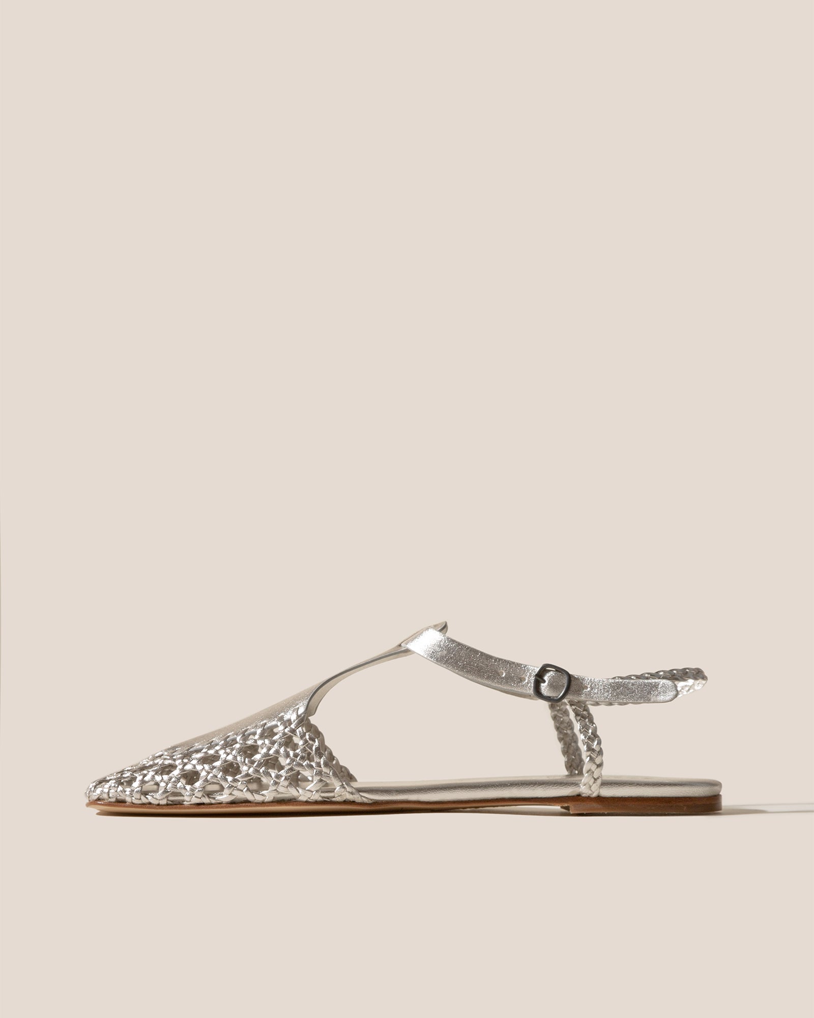 REIXA METALLIC - Woven T-bar Sandal – Hereu Studio