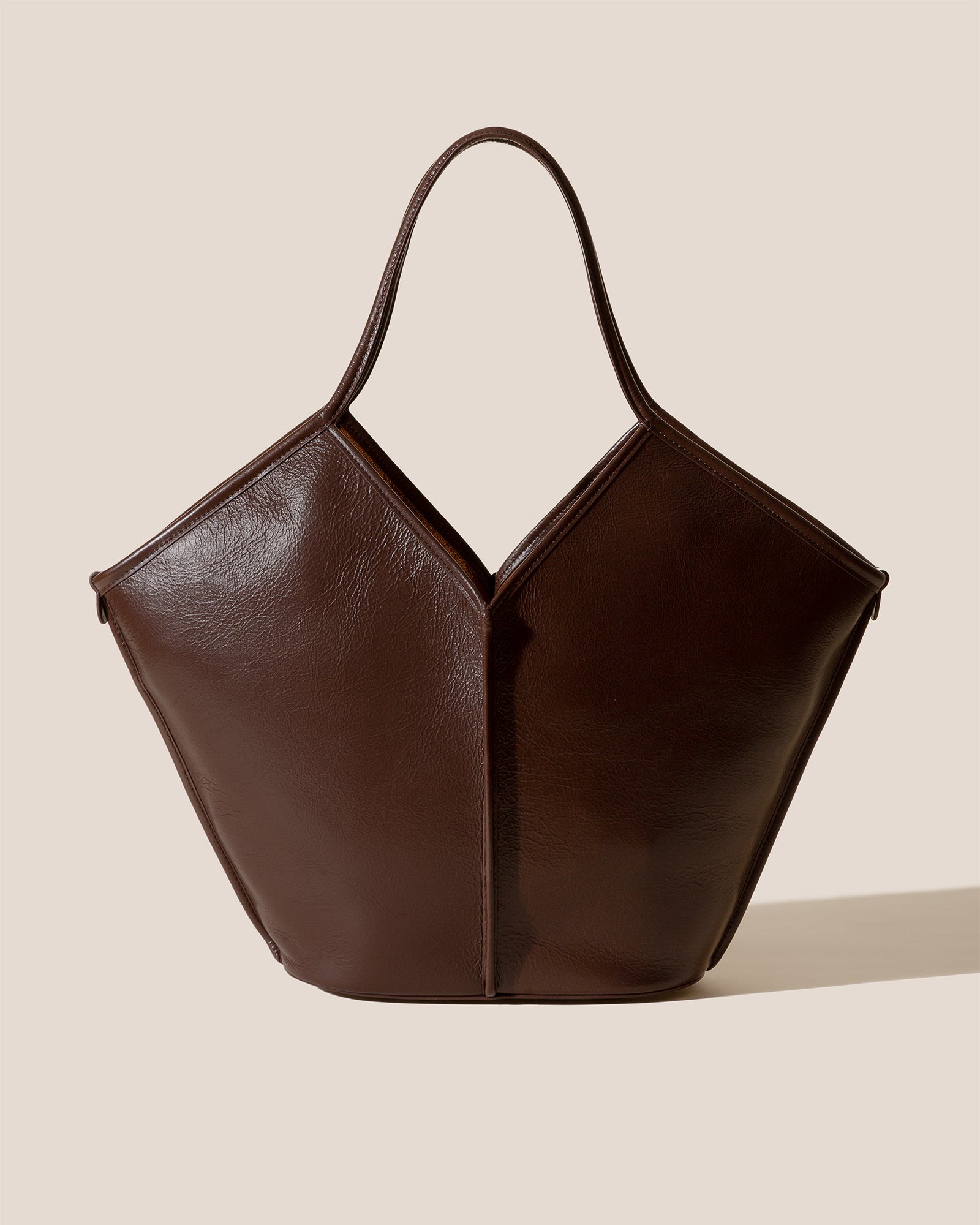 Hereu Wicker-Leather Trimmed Handle Bag