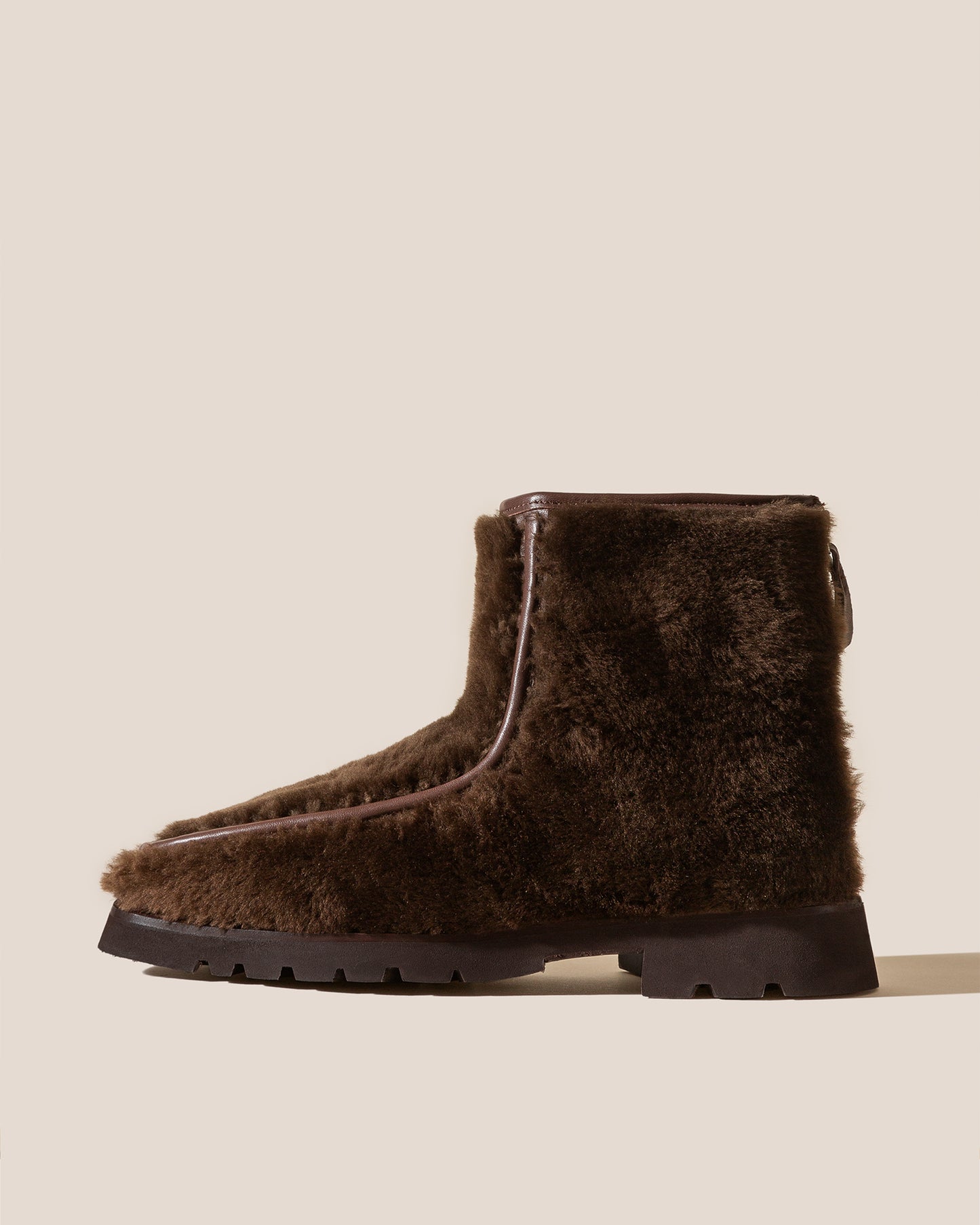 ARMENTA LOW ZIPPED - Shearling Low-calf Back Zip Boot