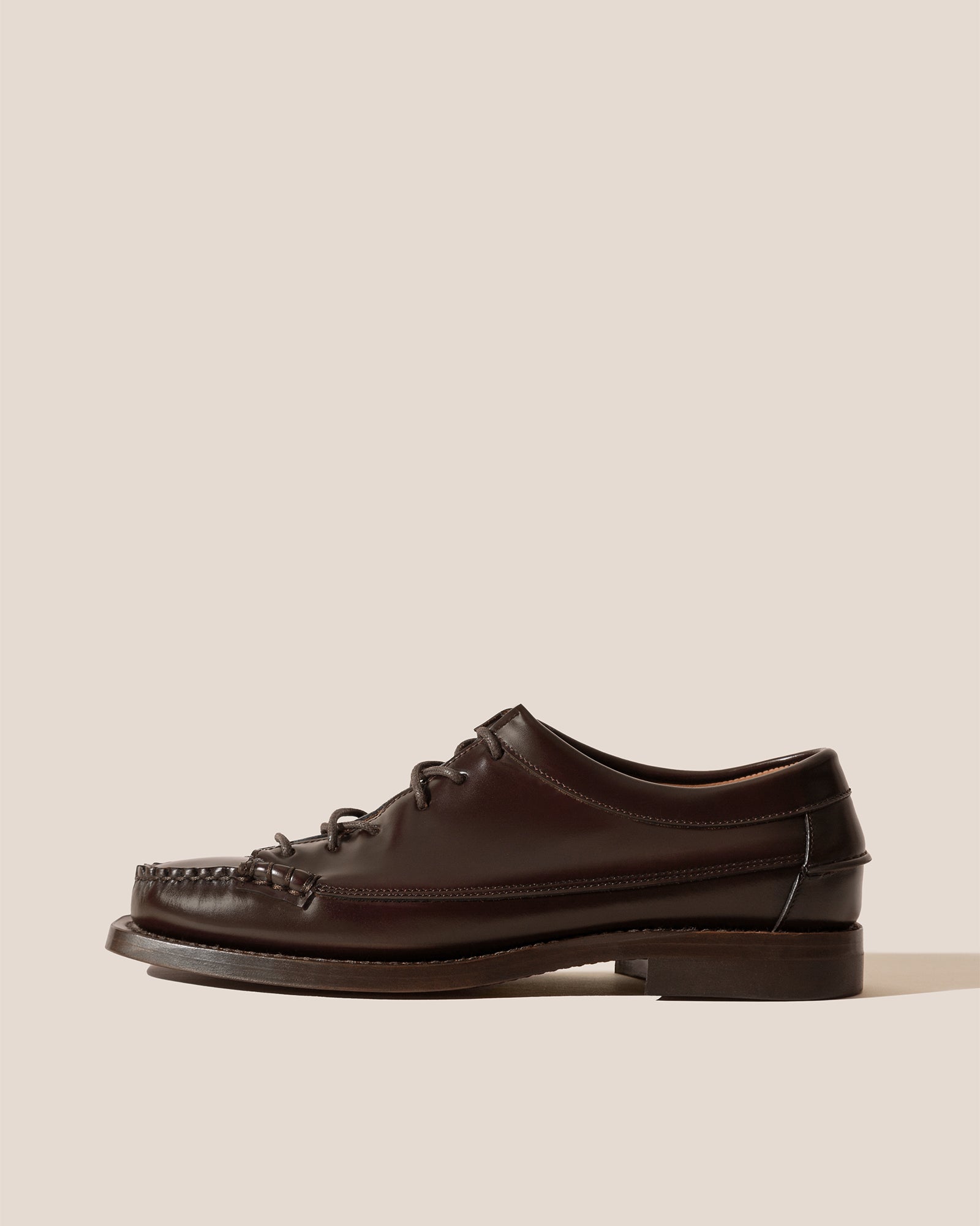 ぽにょ　Épure Square Leather Shoes 26センチ PRIEGO SQUARED - Men's Lace-up Loafer – Hereu Studio