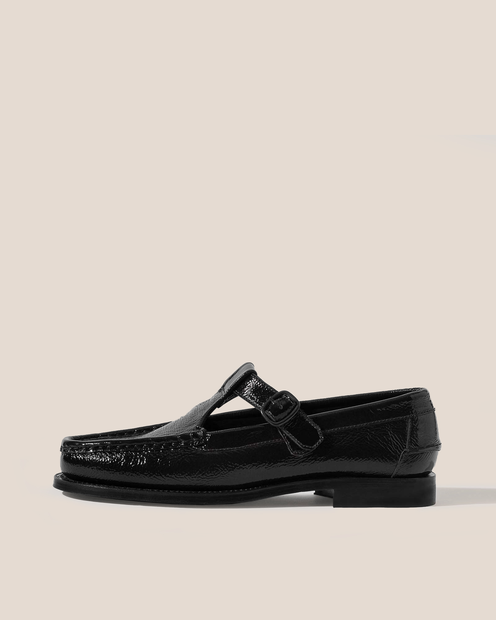 ALBER CRINKLED GLOSSY - Men's T-bar Loafer – Hereu Studio