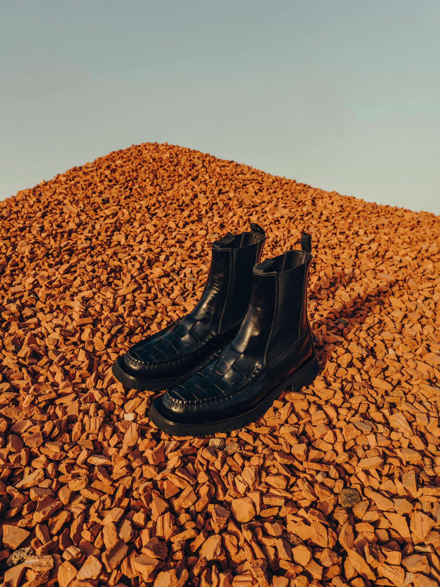 ALDA WOVEN SPORT - Tread Sole Interwoven-detail Low-calf Chelsea Boot