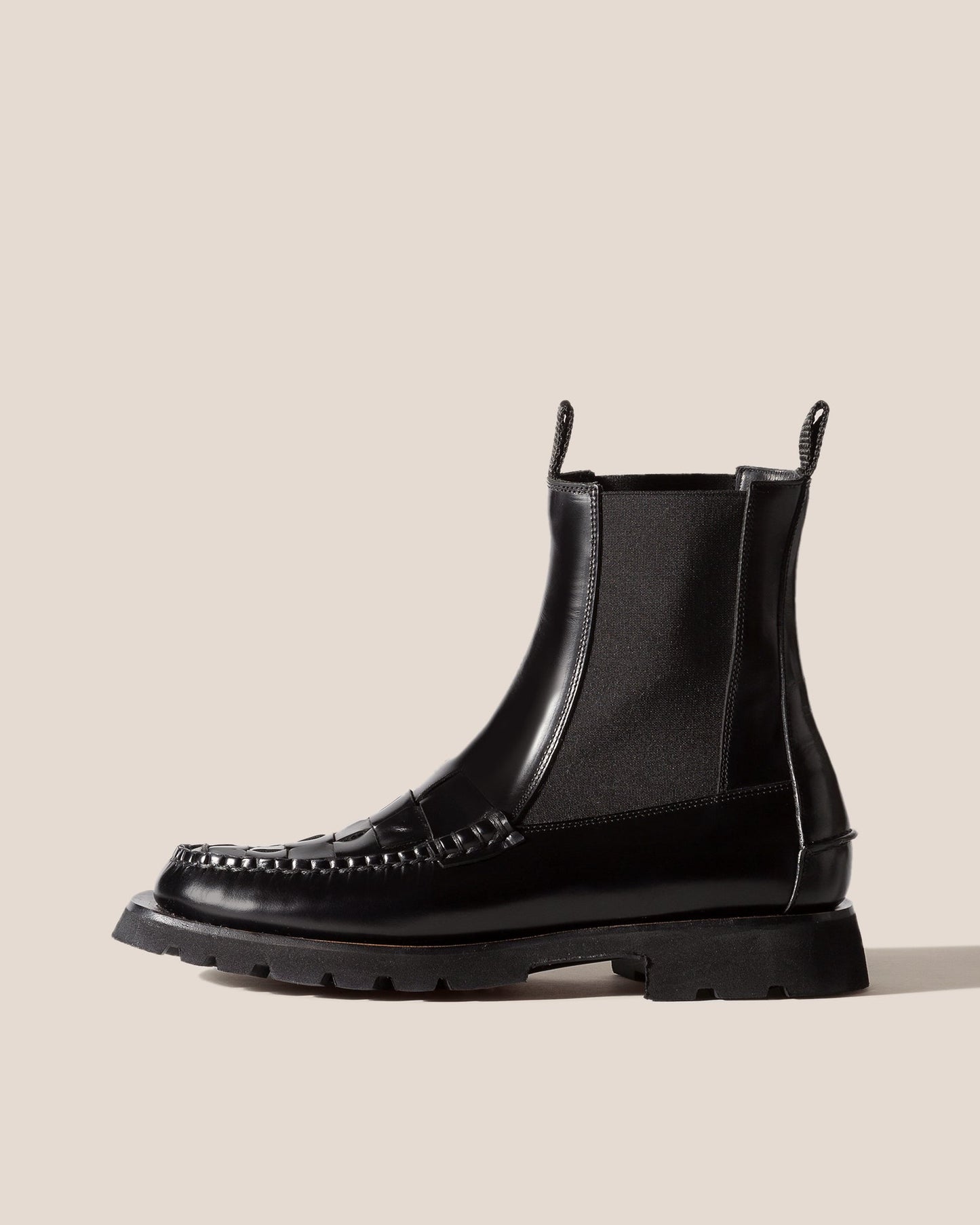 ALDA WOVEN SPORT - Tread Sole Interwoven-detail Low-calf Chelsea Boot