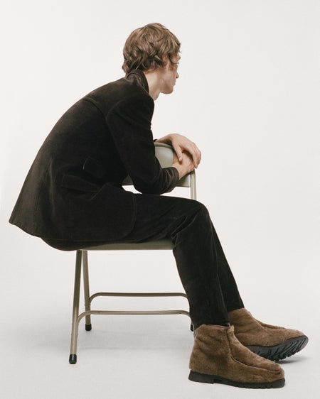 ARMENTA LOW ZIPPED - Men's Shearling Low-calf Back Zip Boot