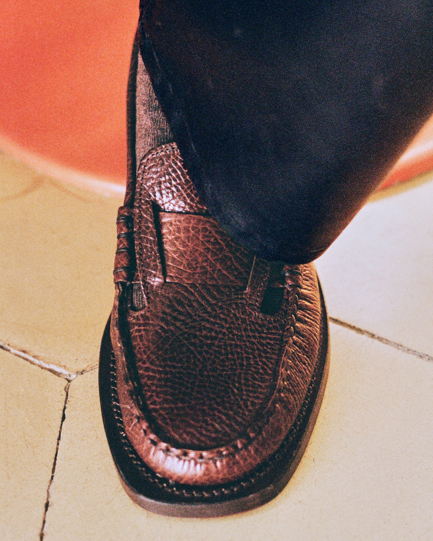 SINEU GRAINY - Men's Interlaced-detail Slip-on Loafer