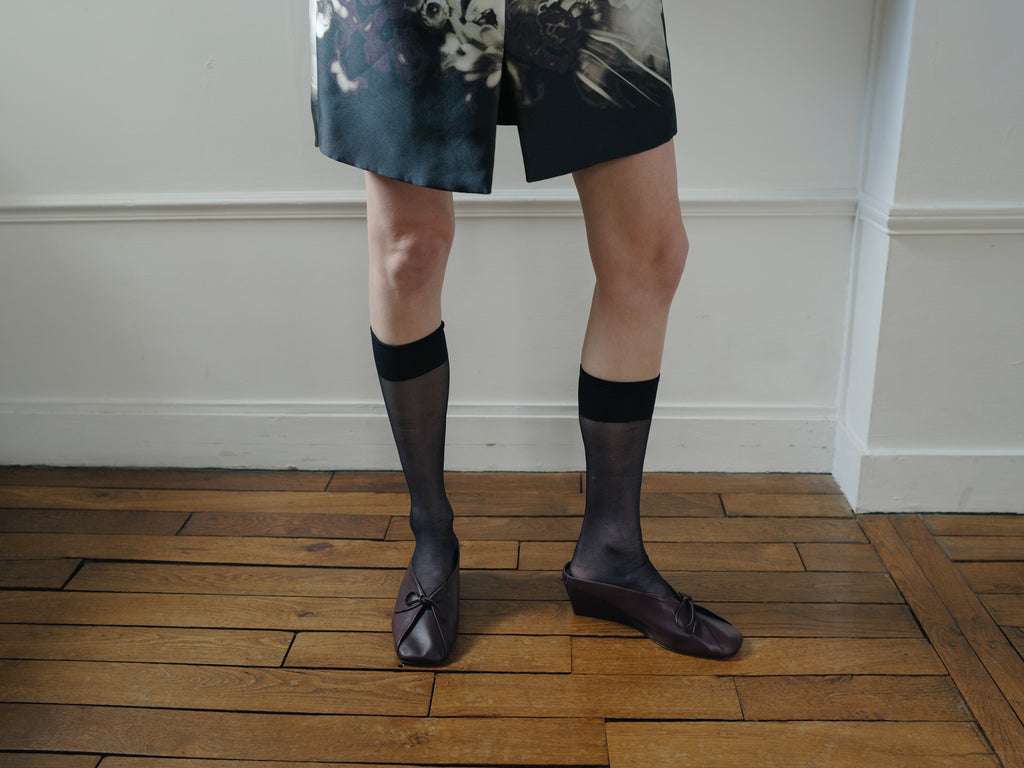 RESSO - Bow-Detail Wedged Mule