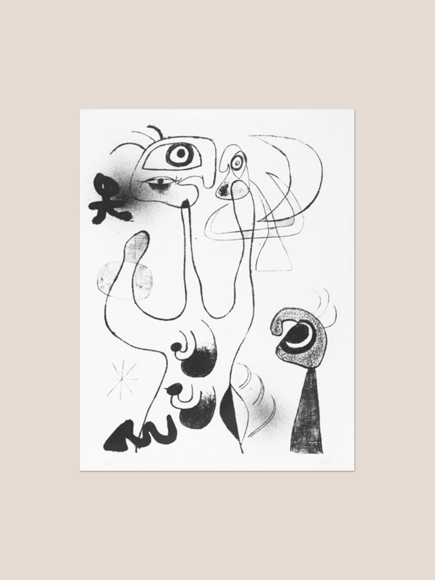 "Barcelona Series XXX" - Miró Artwork