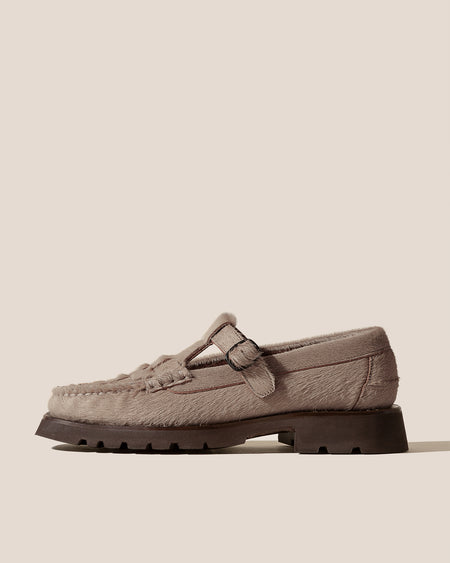 SOLLER SPORT CALF HAIR - Tread Sole T-Bar Loafer