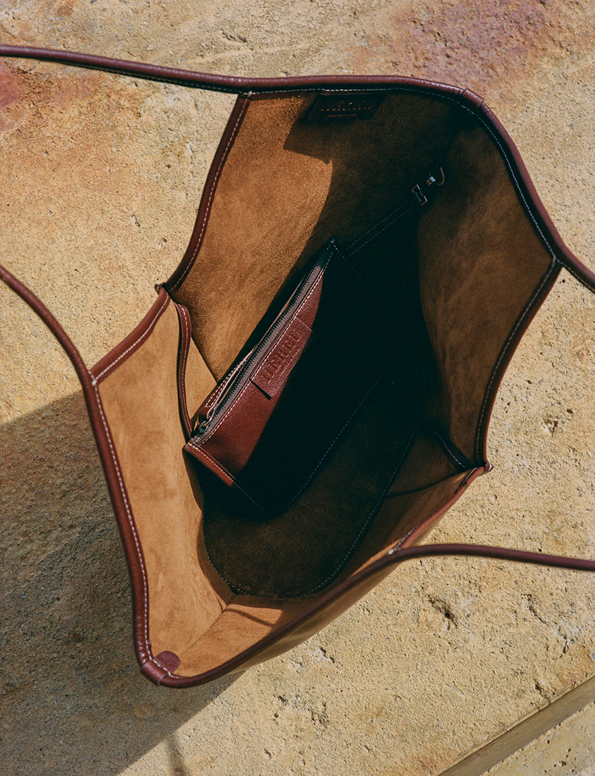 HEREU Calella Leather-Trimmed Canvas Tote Bag