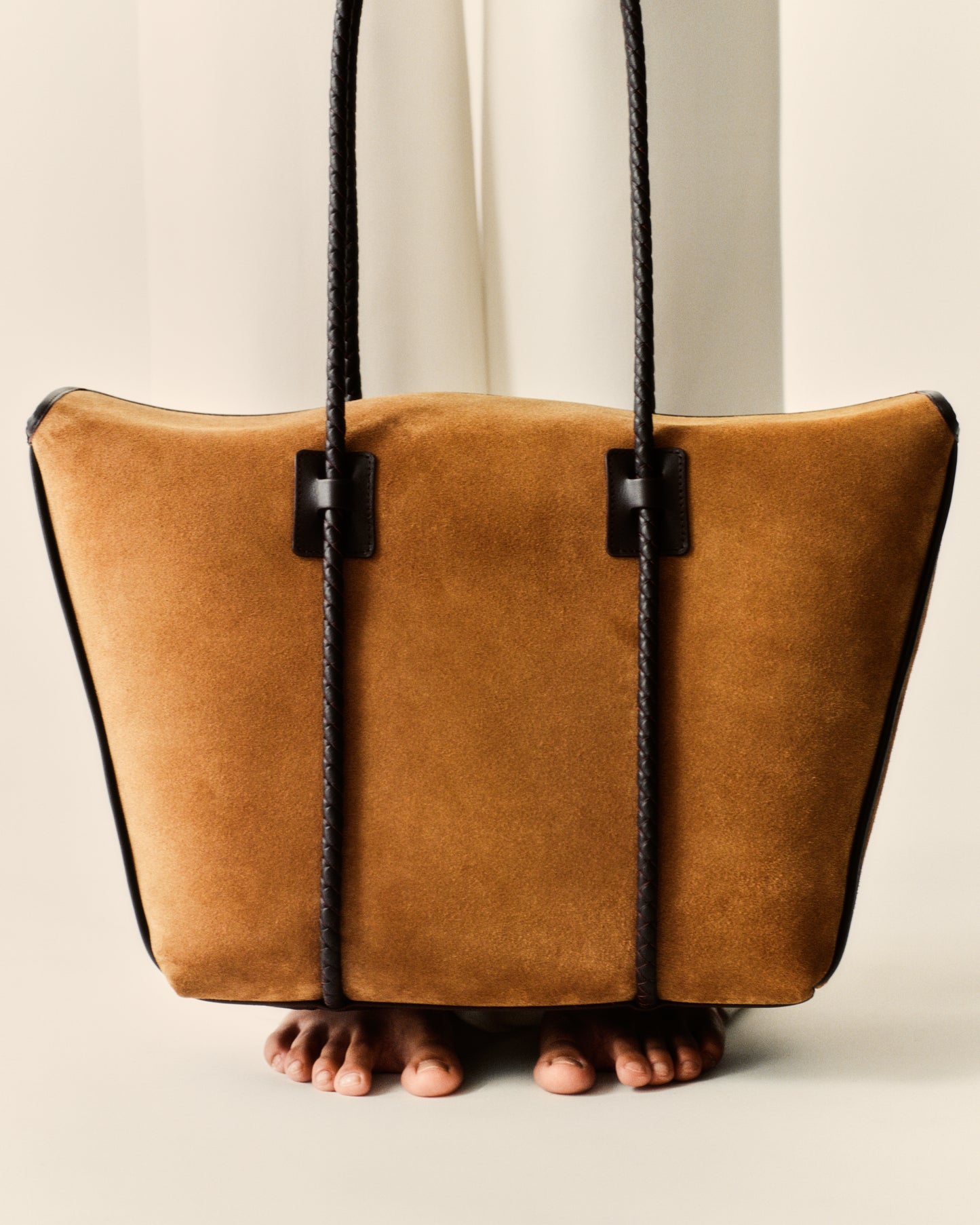 FORNA TOTE SUEDE - Leather Framed Shoulder Bag