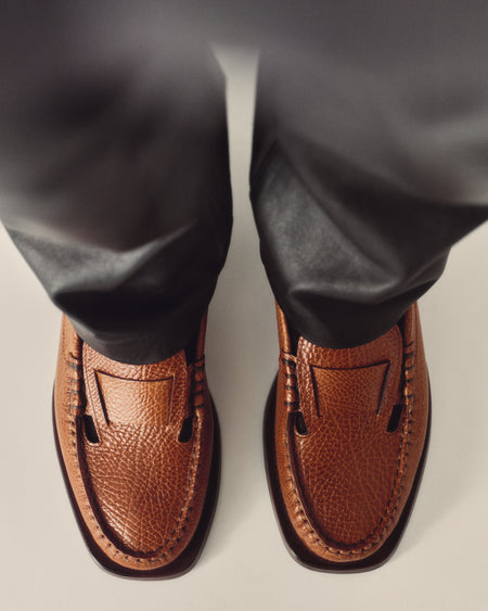 SINEU GRAINY - Interlaced-detail Slip-on Loafer