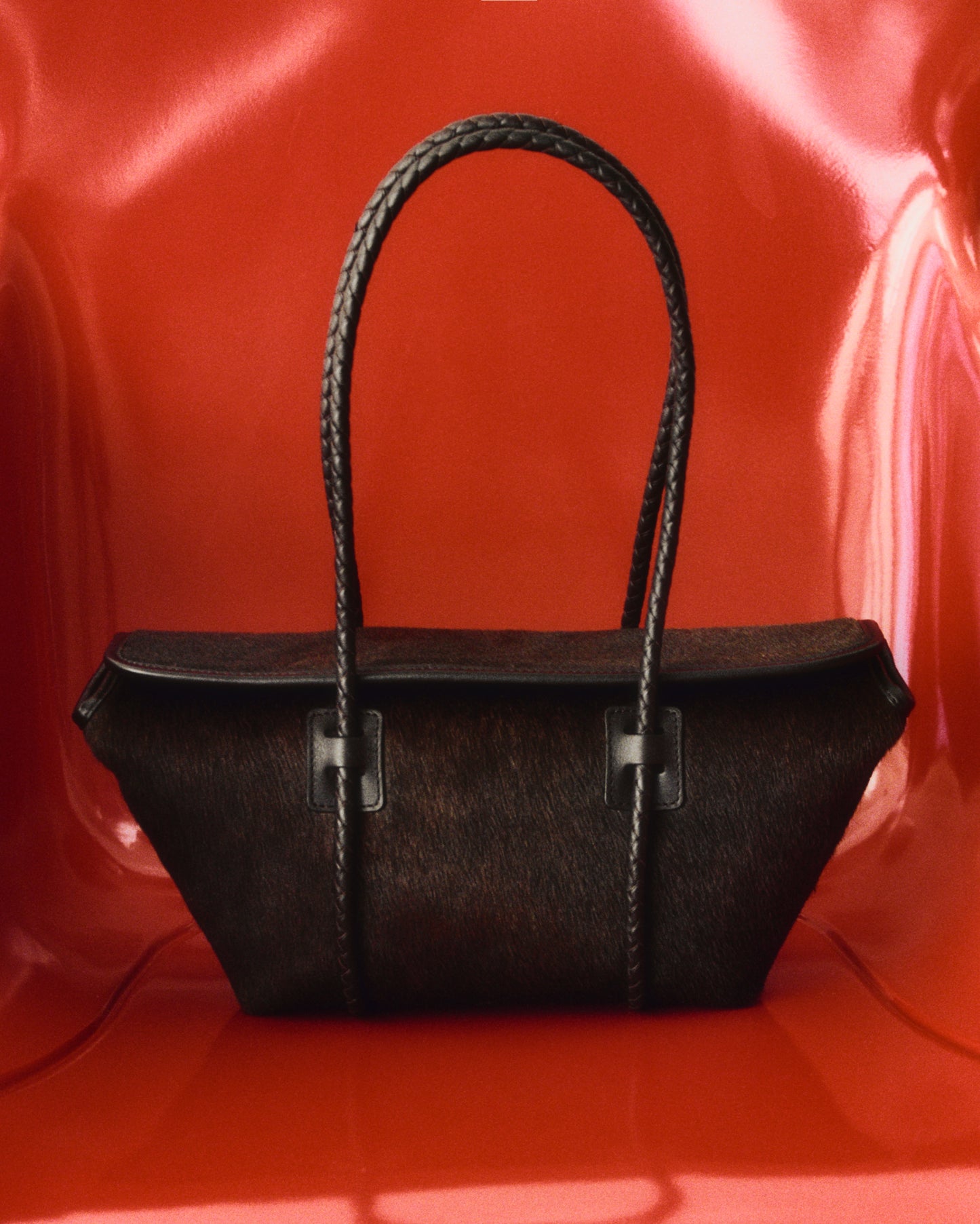 FORNA CALF HAIR - Leather Framed Shoulder Bag