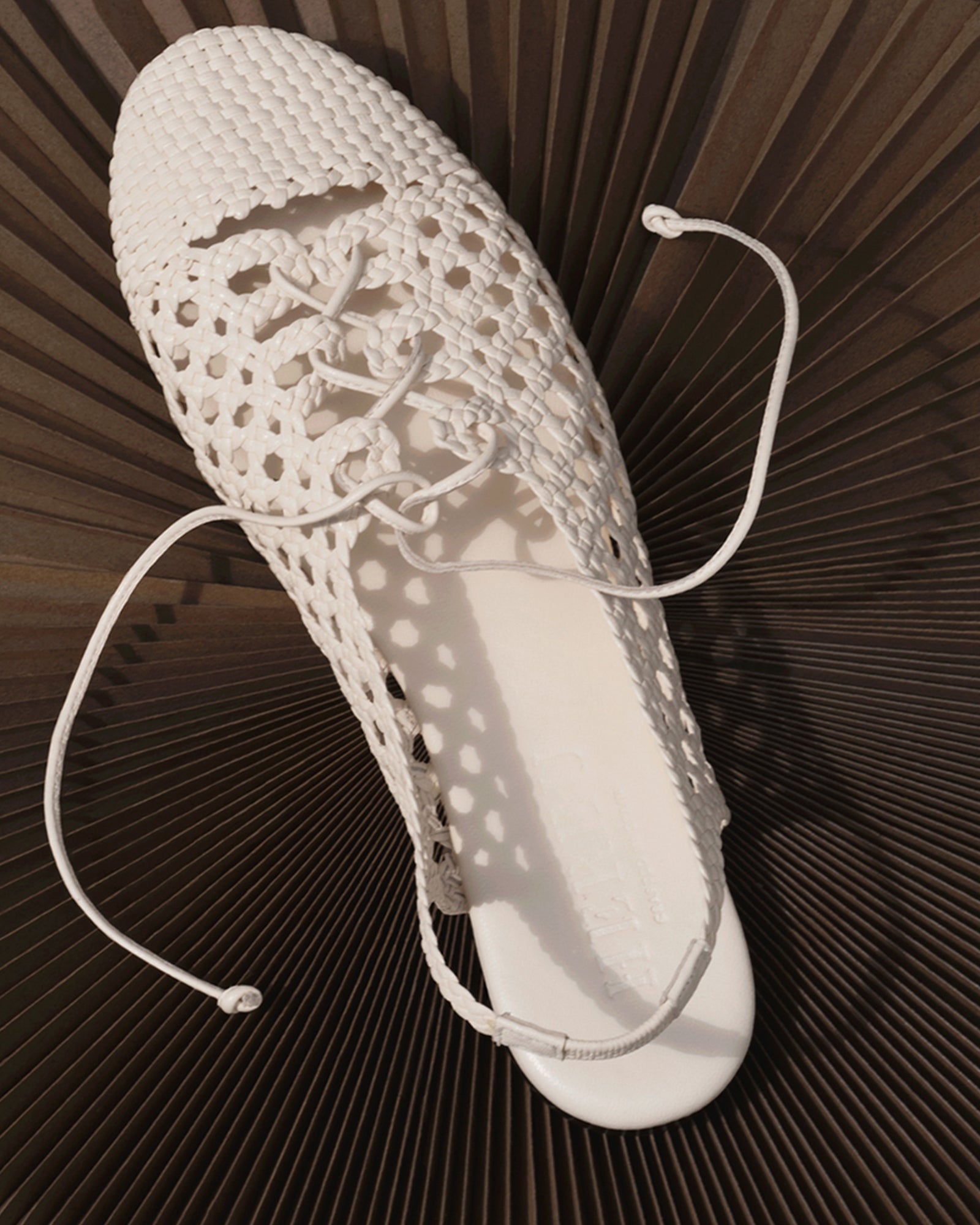 SARDANA - Lace-up Woven Slingback Sandal