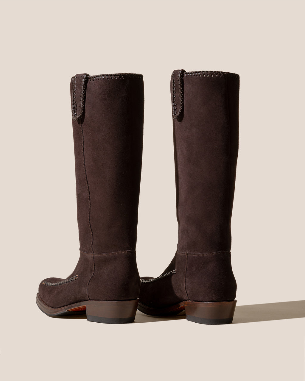 GALILEA SUEDE - Square-Toe Braided Detail Boot