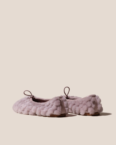 PUNTERA QUILTED SHEARLING - Flat Pump