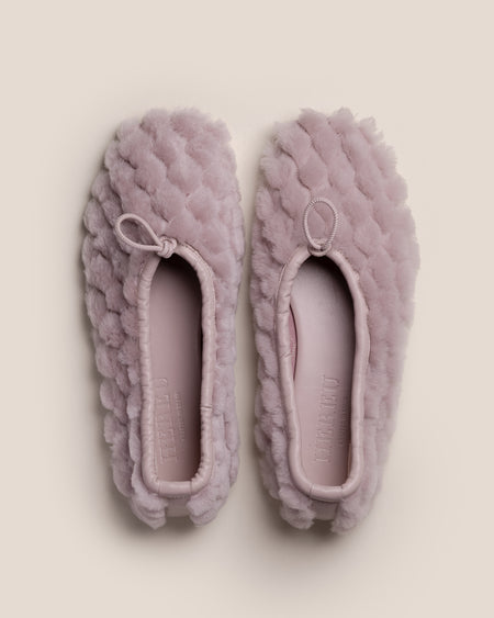 PUNTERA QUILTED SHEARLING - Flat Pump