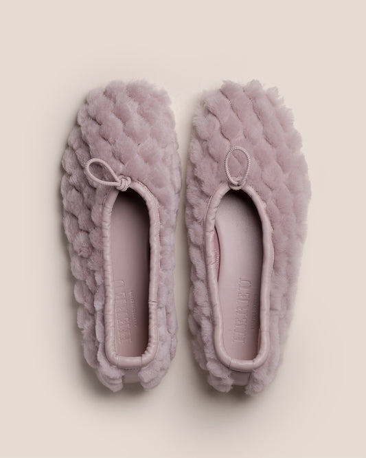 PUNTERA QUILTED SHEARLING - Flat Pump