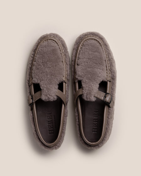 ALBER CURLY SHEARLING - T-bar Loafer