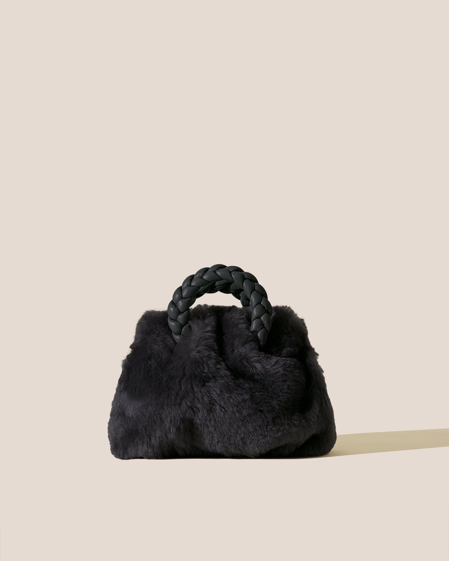 BOMBON SHEARLING - Small Plaited-handle Crossbody Bag