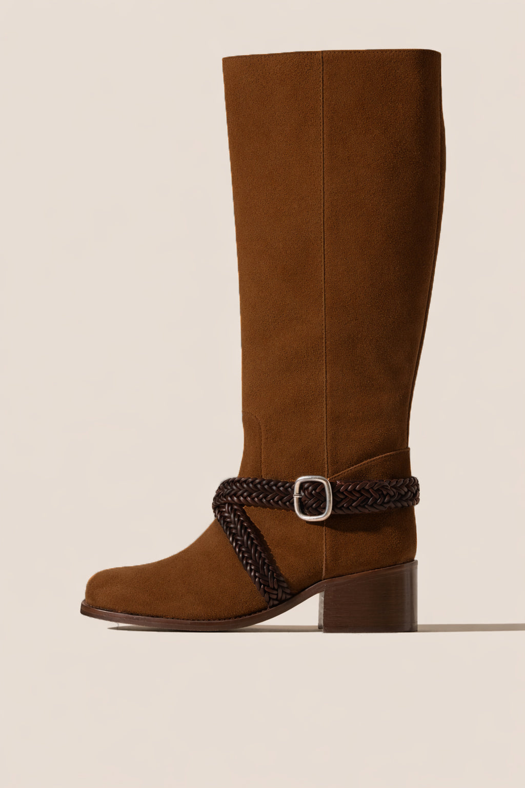 LLIGADA SUEDE - Belt Detail Knee-High Boot
