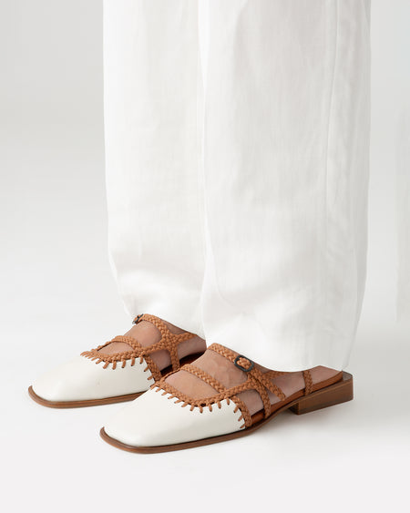 ADRATA - Woven Square-Toe Sandal