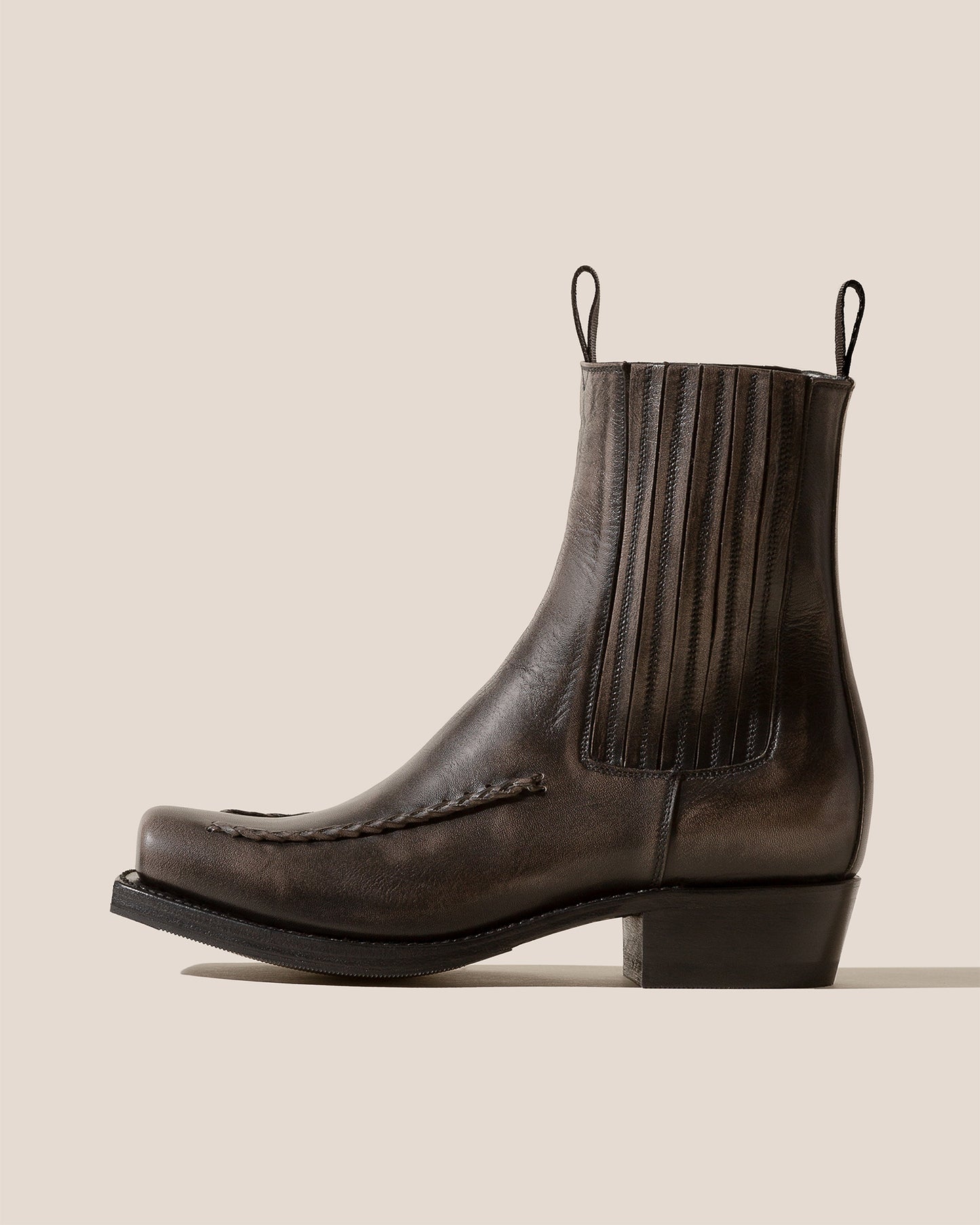 AGULLA - Square-Toe Braided Detail Chelsea Boot