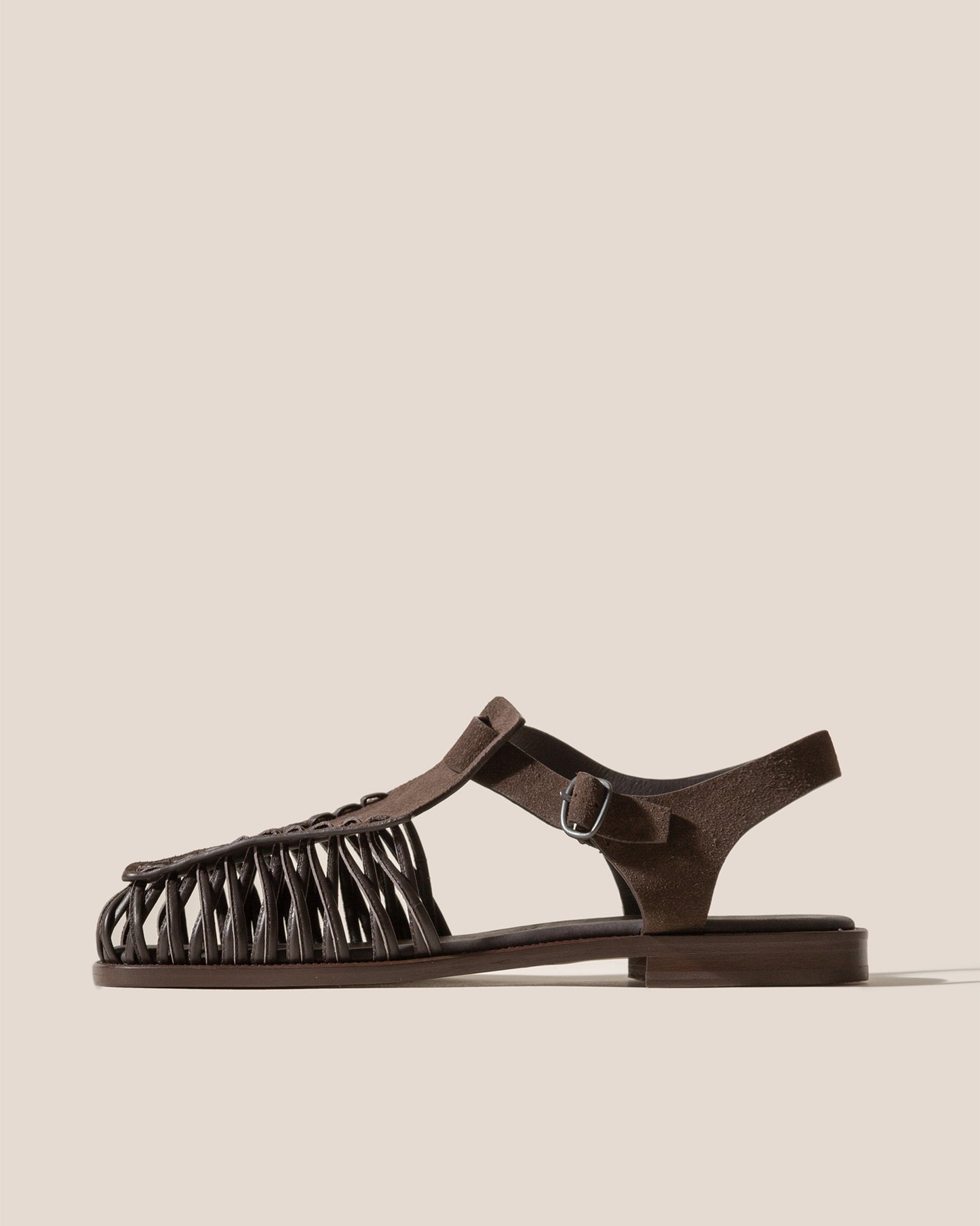 ALARO SUEDE - Square-Toe T-bar Sandal