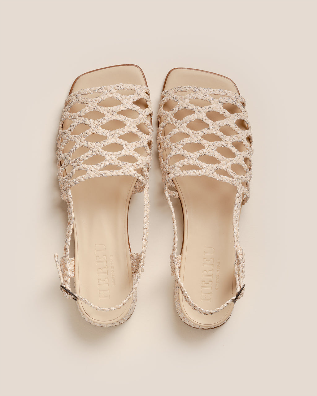 ALZIRA RAFFIA LUREX - Woven Slingback Sandal